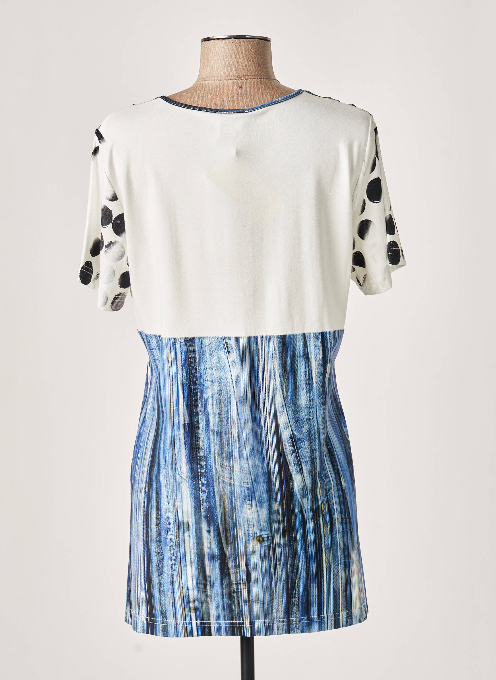 France Rivoire Tuniquemanchecourte Femme couleur bleu