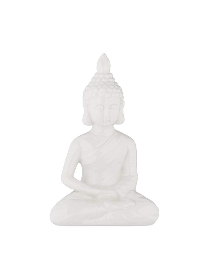 relaxdays Buddha-Figur in Weiß - (H)17 cm günstig kaufen onesize