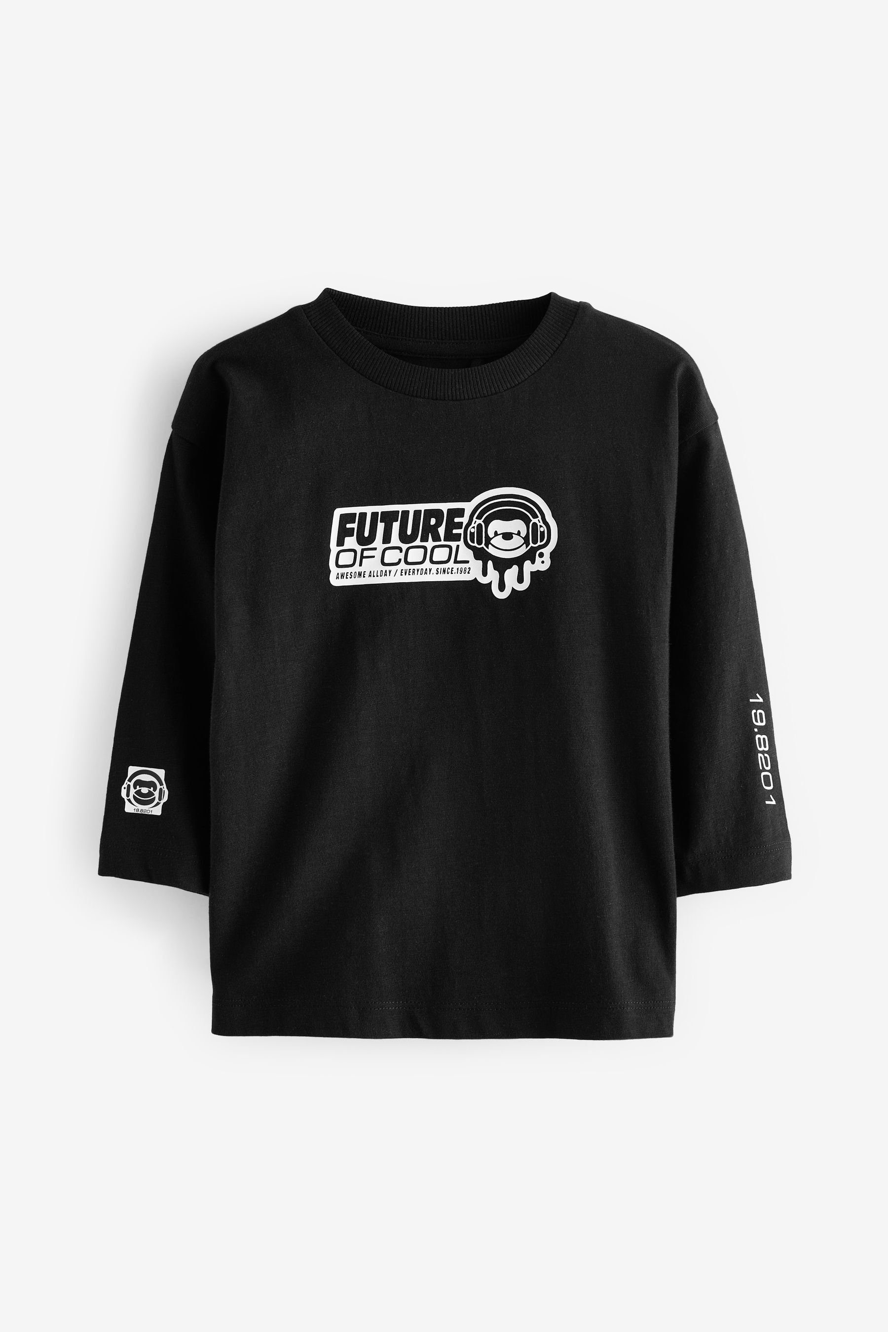 Next Langarmshirt Langärmelige Shirts mit Figurenmotiv im 3er-Pack (3-tlg)