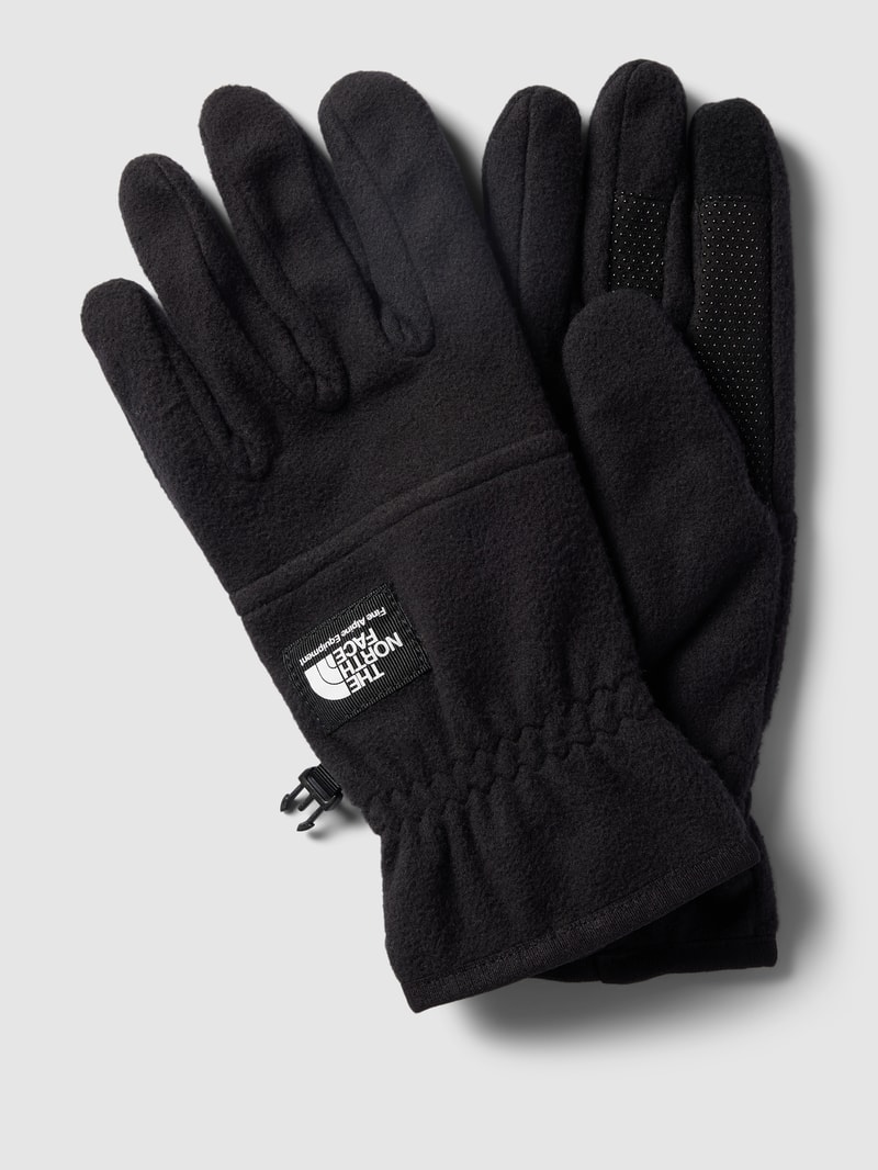 Handschuhe mit Label-Detail in schwarz
