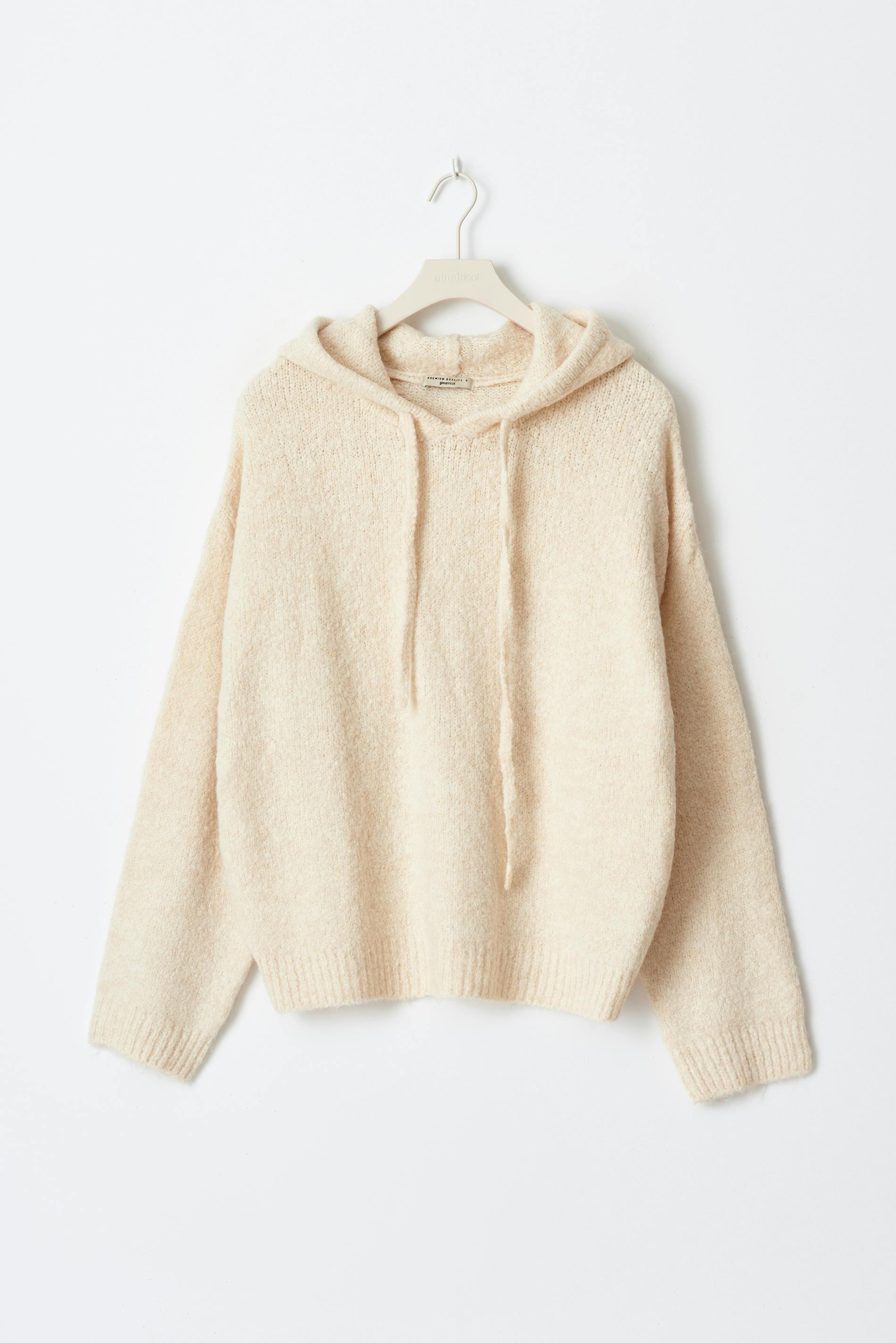 Knitted hoodie