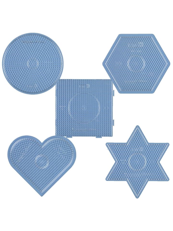 Hama 5tlg. Set: Stiftplatten-Set Basics für Midi-Bügelperlen in transparent günstig kaufen onesize