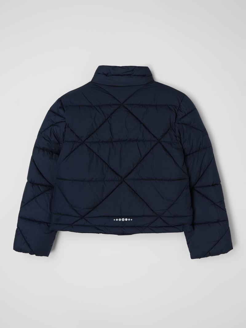 Steppjacke mit Stehkragen in marineblau
