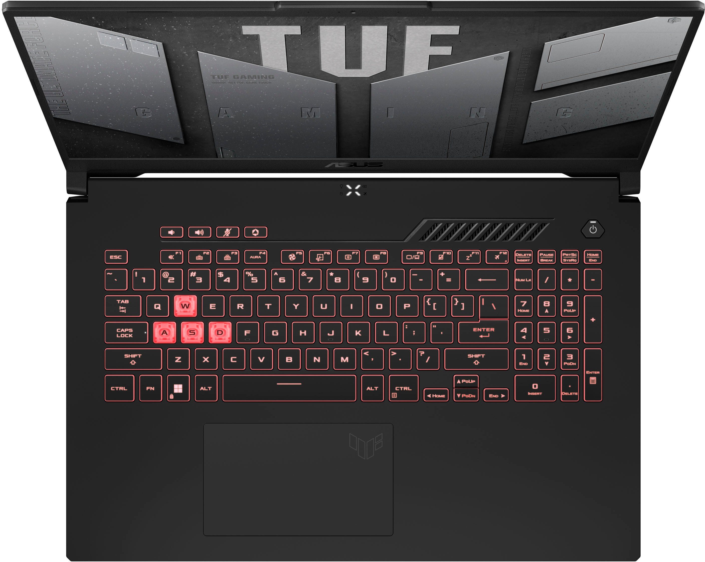 Asus TUF Gaming A17 FA707RM-HX005W Gaming-Notebook (43,9 cm/17,3 Zoll, AMD Ryzen 7 6800H, GeForce RTX 3060, 512 GB SSD, Windows 11)