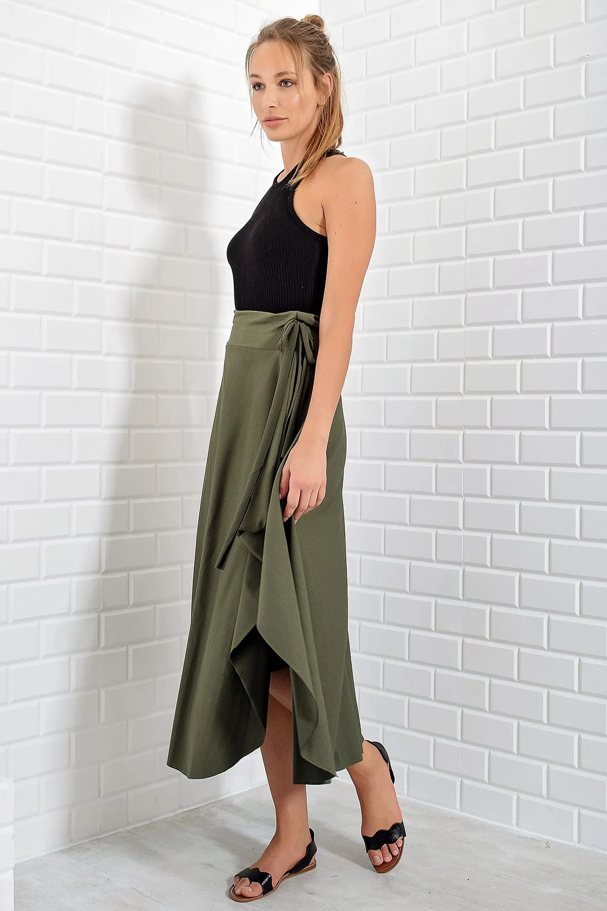 Trend Alaçatı Stili  Rock - Khaki - Maxi