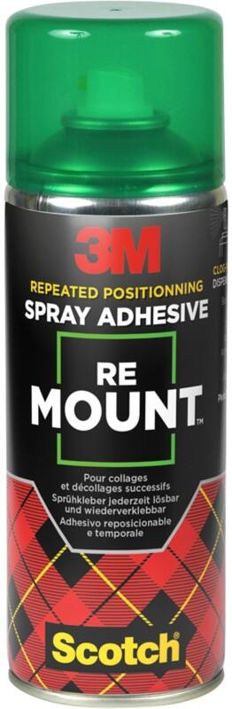 3M Scotch Sprühkleber ReMount Transparent Repositionierbar 400 ml