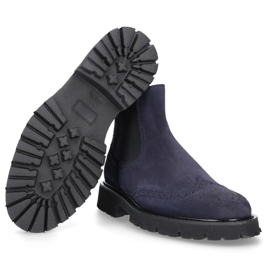 EN AVANT - Stiefel Blau 470-15 Veloursleder - blau