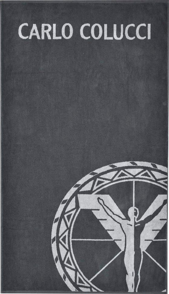 CARLO COLUCCI Strandtuch Stefano, Frottier (1-St), mit auffälligem Carlo Colucci Logo und Schriftzug