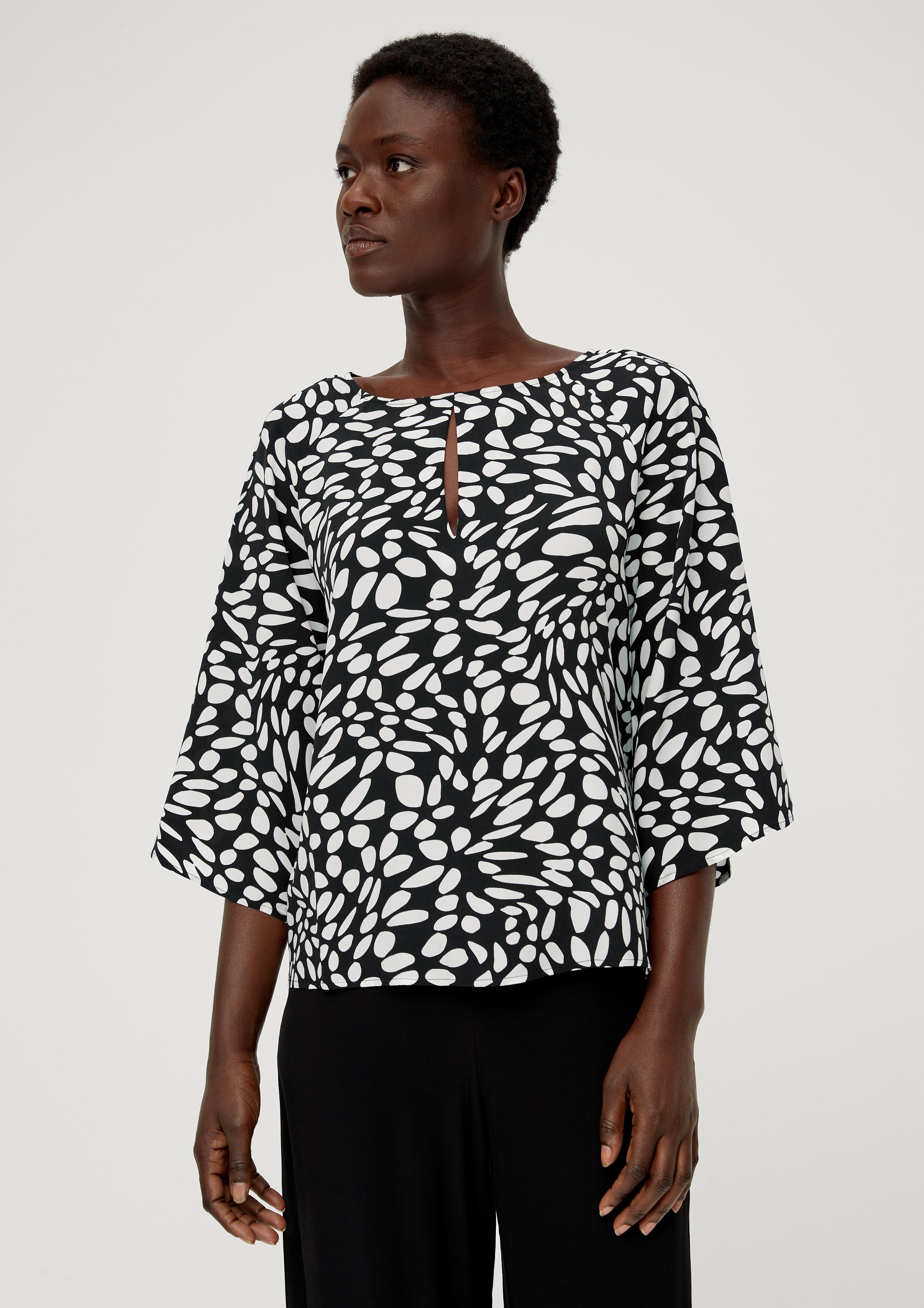 Viskosebluse mit Crêpestruktur  2132036-99A0