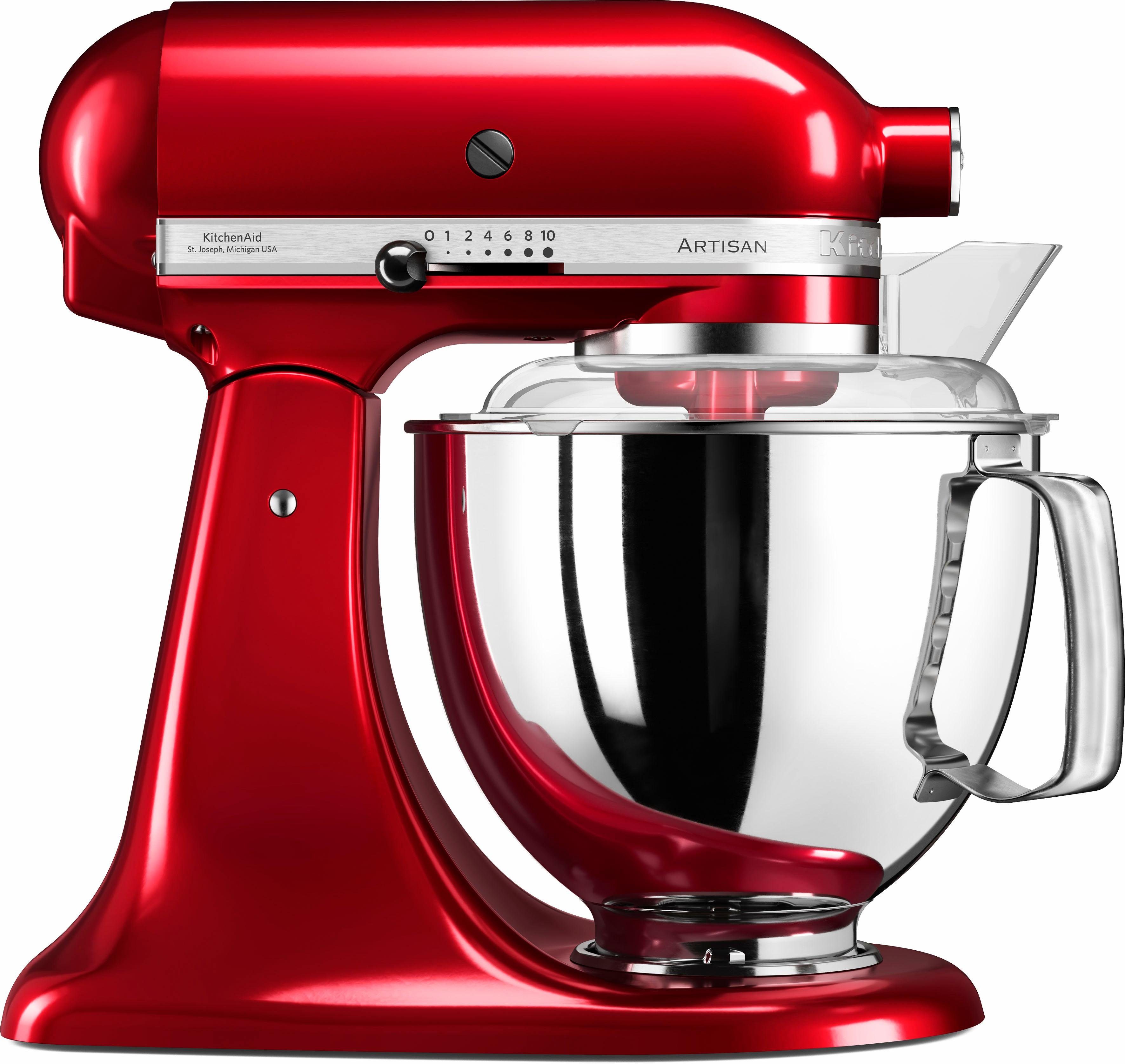 KitchenAid Küchenmaschine 5KSM175PSECA LIEBESAPFEL-ROT, 300 W, 4,8 l Schüssel, Gratis Wasserkocher, 2. Schüssel, Flexirührer (Wert ca. 347,-UVP)