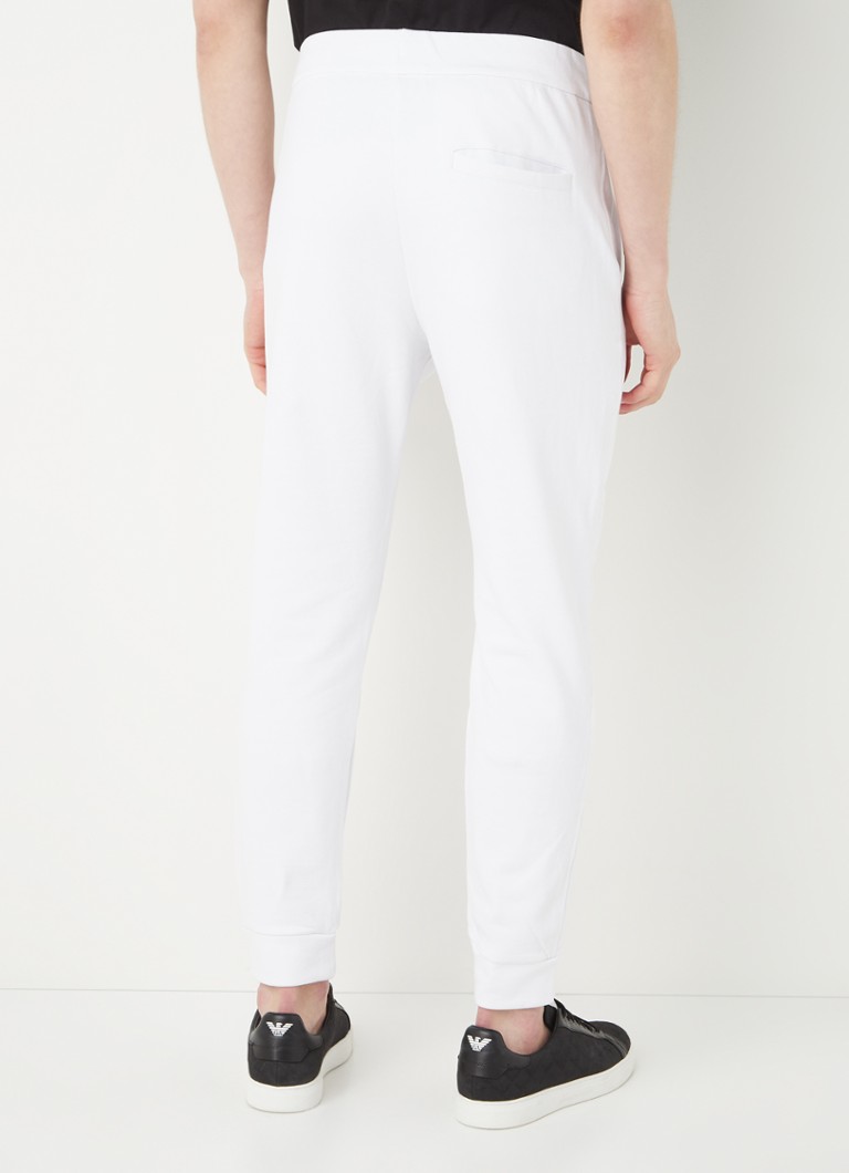 Armani Exchange Slim fit rövidített melegítőnadrág logós hímzéssel