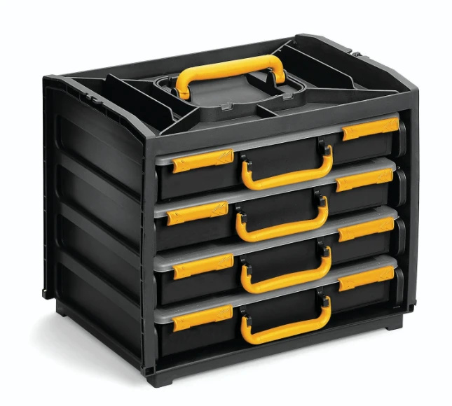 Raaco 127448 Lajittelulaatikko Handybox, jossa 4 lokeroa