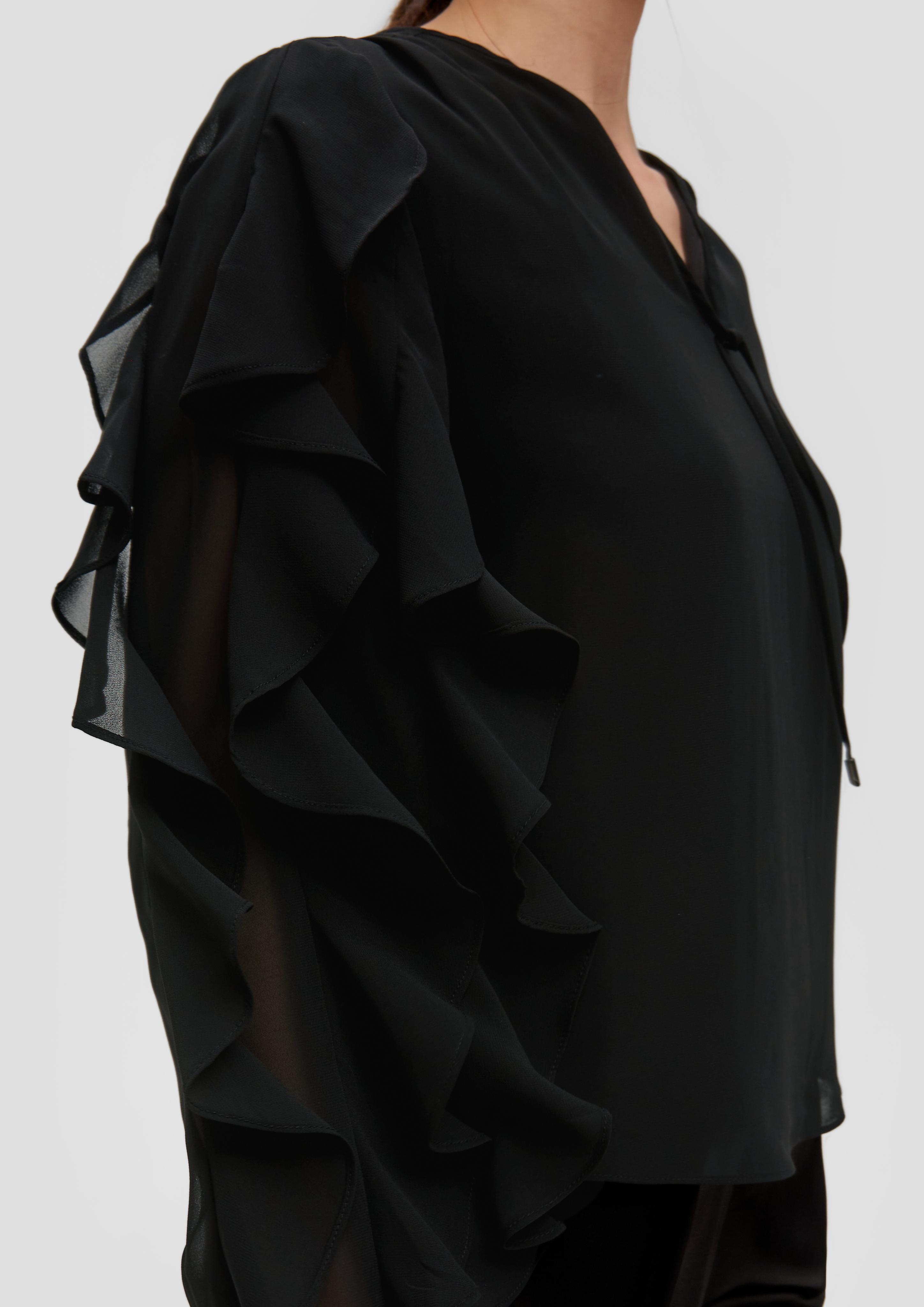 Chiffonbluse mit Rüschen-Ärmeln  2141664-9999