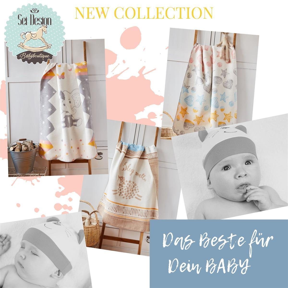 Babydecke 90x120 cm - flauschig weich - Kuscheldecke, SEI Design