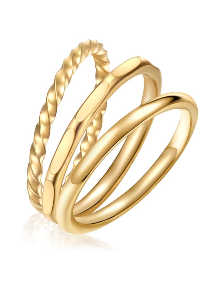 Eastside NY 3er Set Ringe Edelstahl gelbgold in gelbgold günstig kaufen