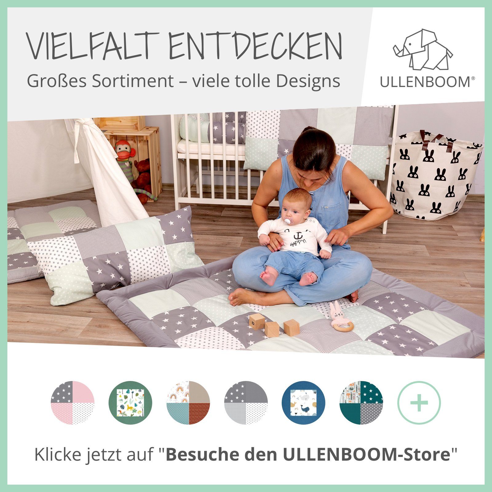 Krabbeldecke Baby Krabbeldecke 100x100 cm 