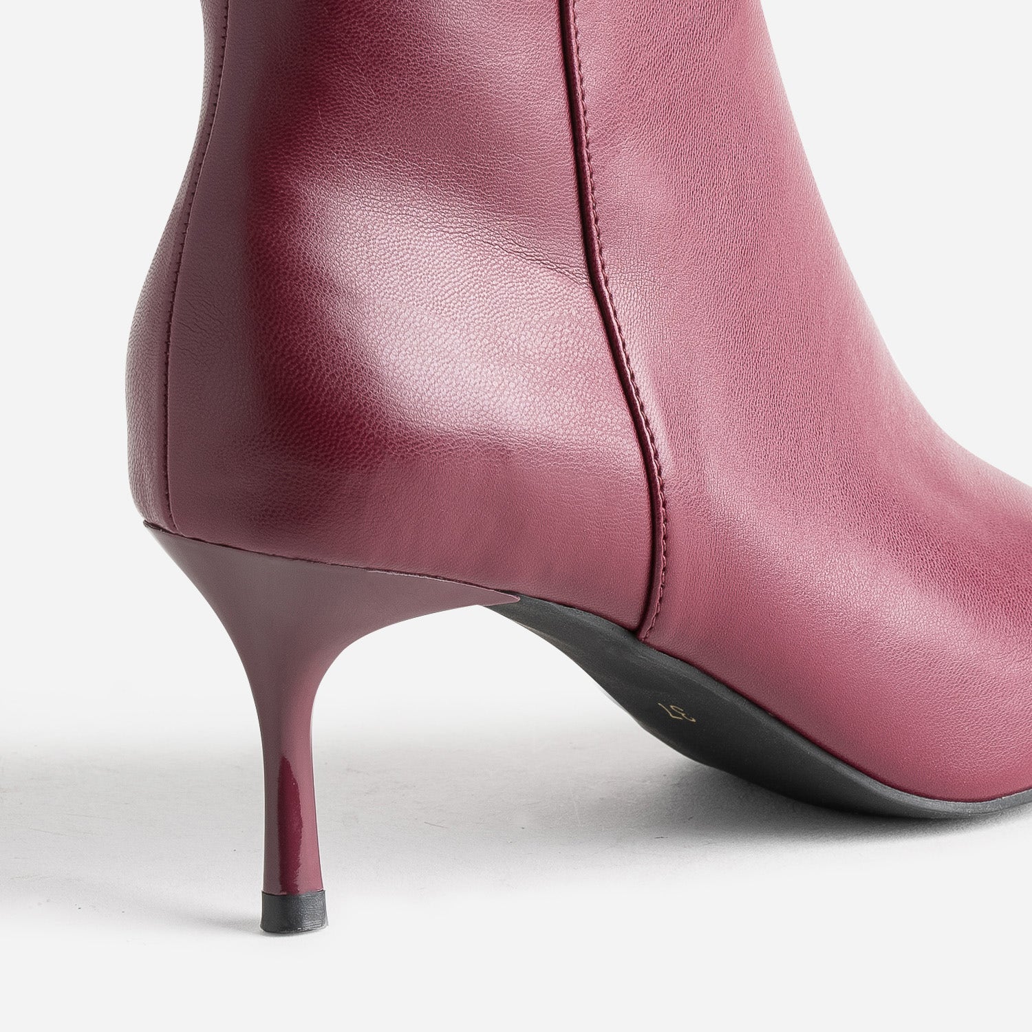 Boots TEXTO bordeaux pointu à talon aiguille