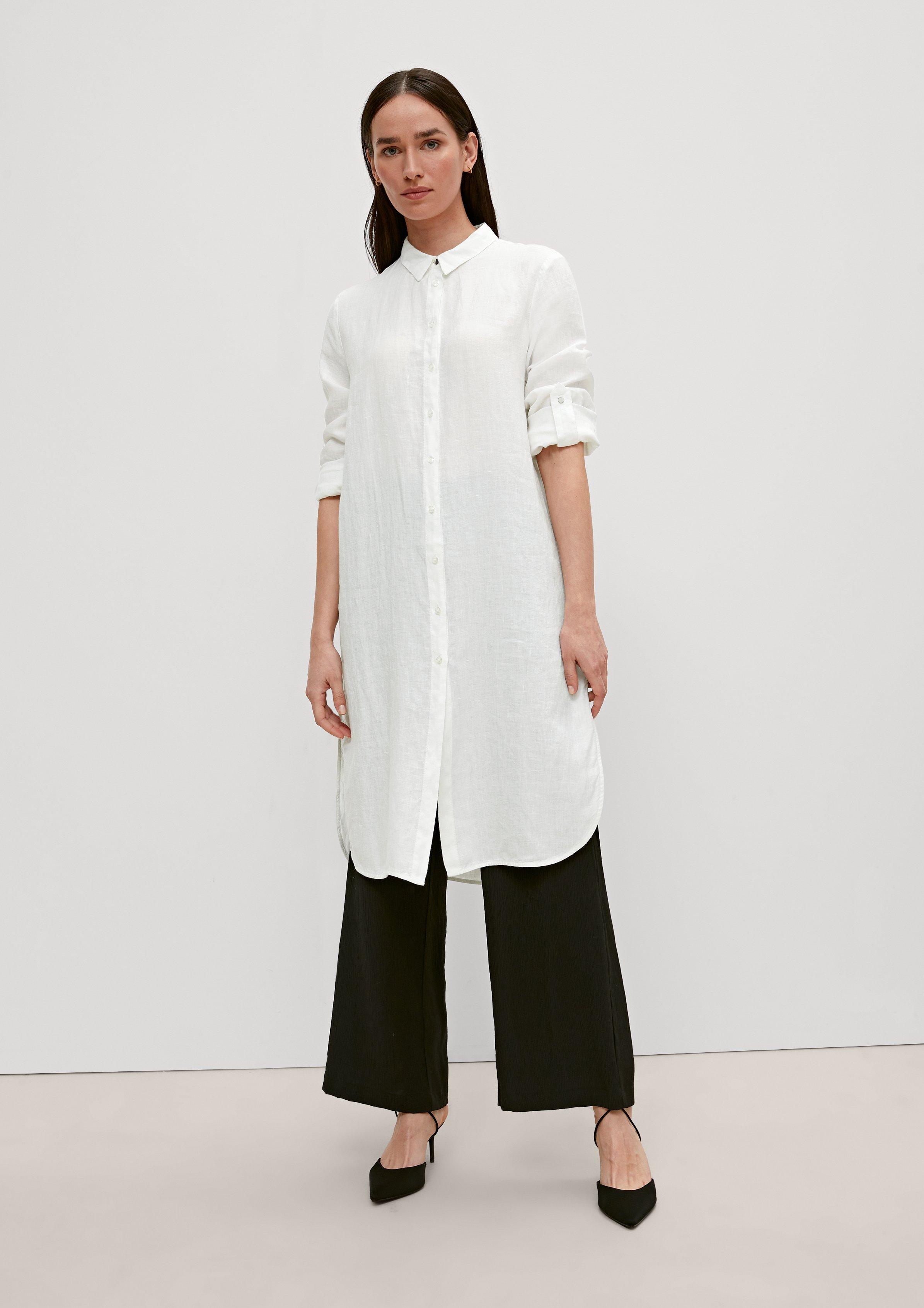 Blusenkleid aus Leinen - weiß