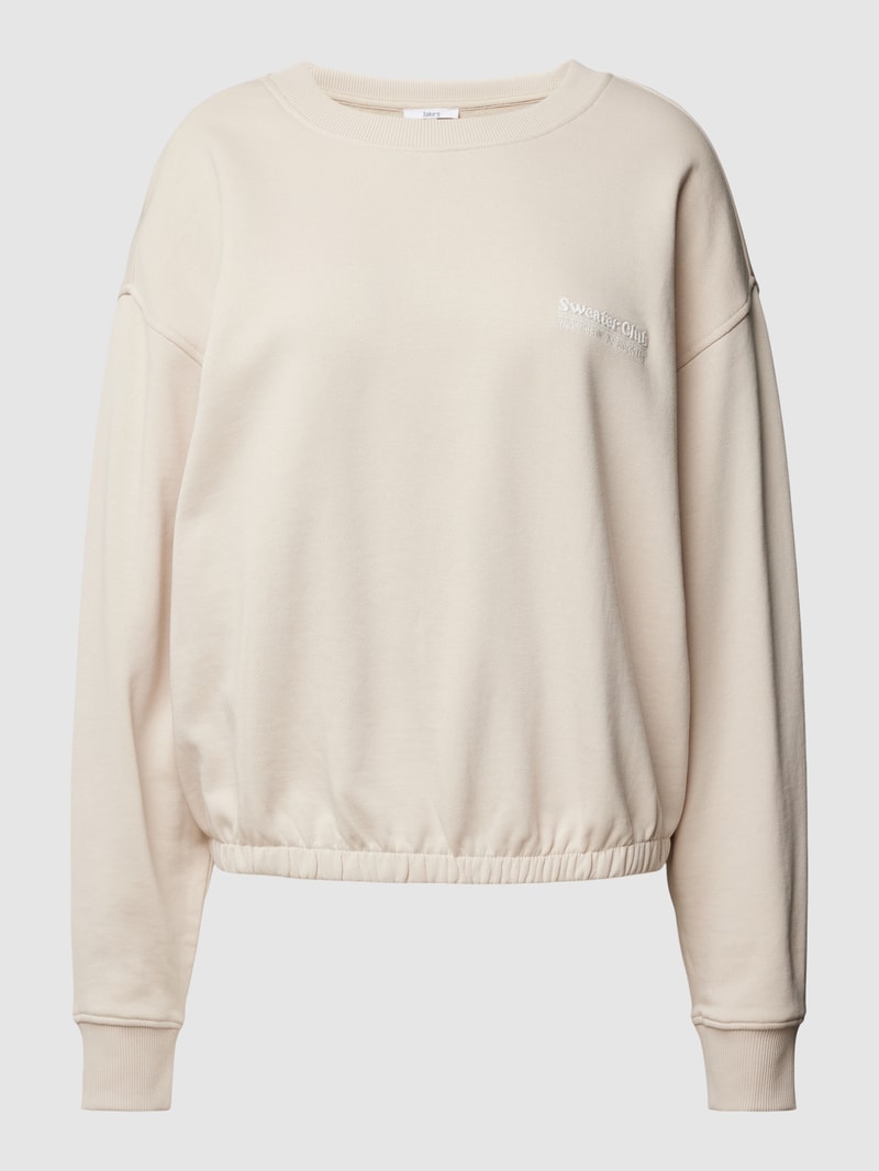 Sweatshirt mit Statement-Stitching in ecru