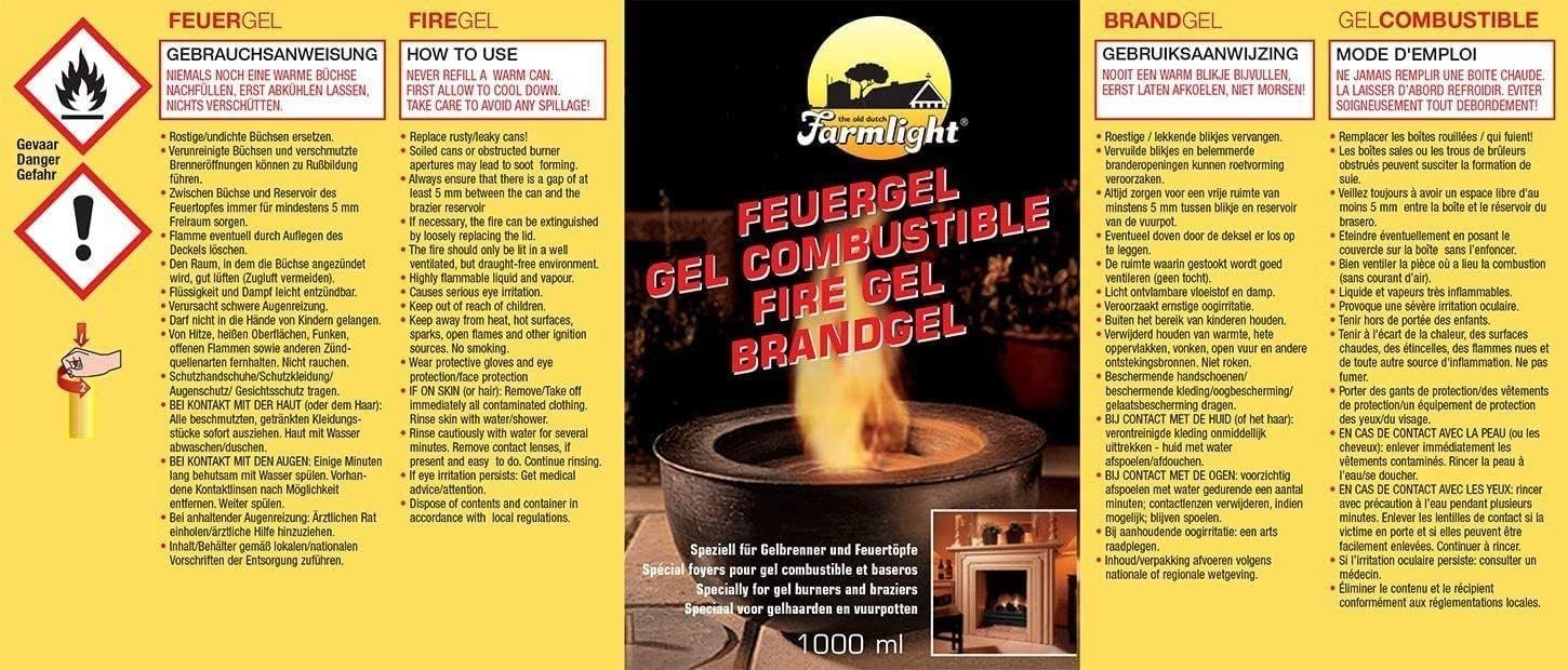 HEKERS Brennpaste Brenngel Starter-Set (3-7 teilig), 1 l