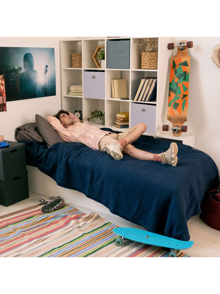 relaxdays 2 x Aufbewahrungsbox in Weiß - (B)30,5 x (H)30,5 x (T)30,5 cm günstig kaufen onesize