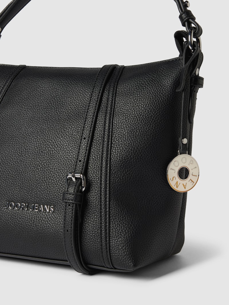 Hobo Bag mit Strukturmuster Modell 'diurno dalia' in schwarz