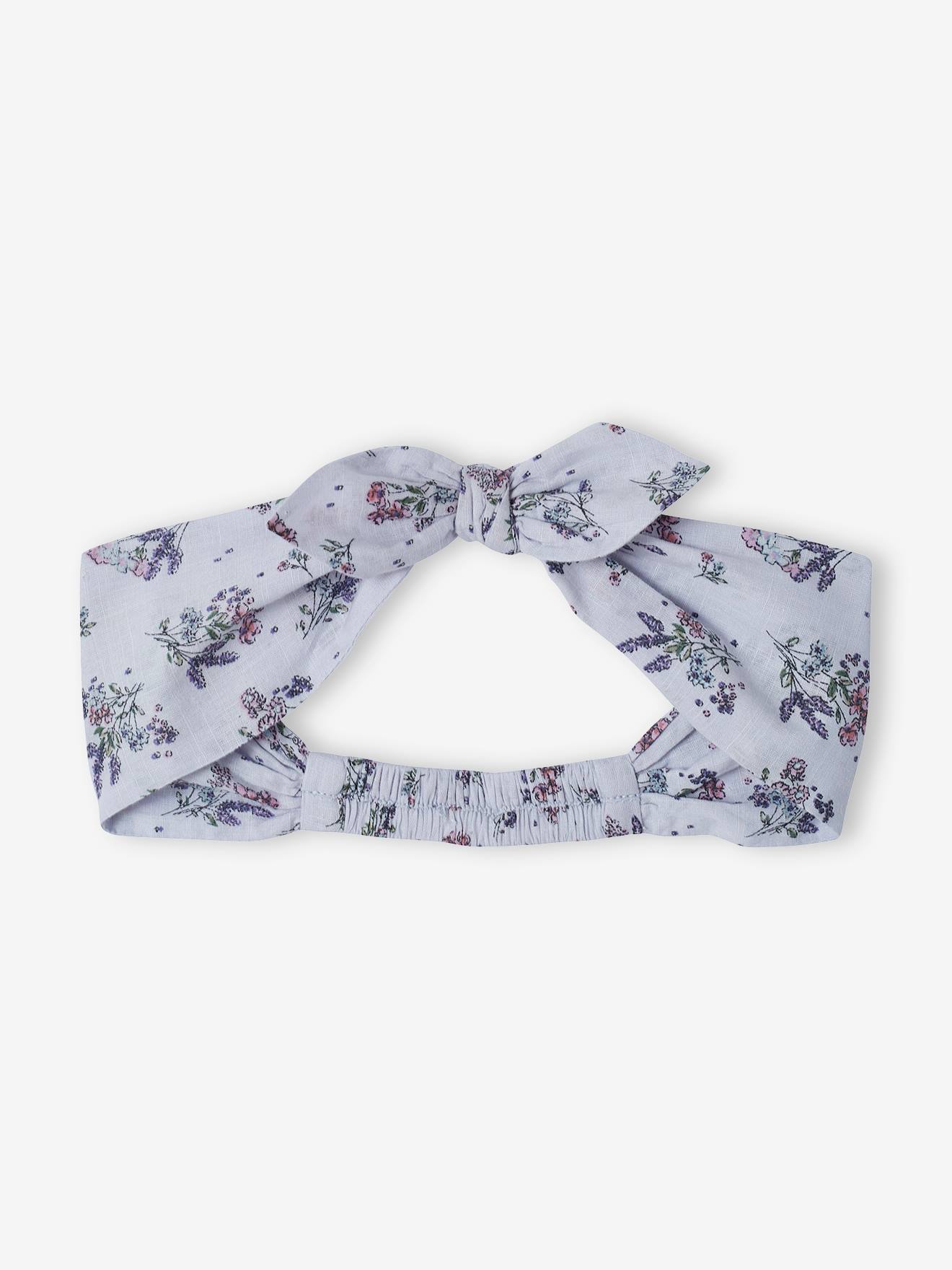 Ensemble combinaison + bandeau imprimés bébé fille caramel