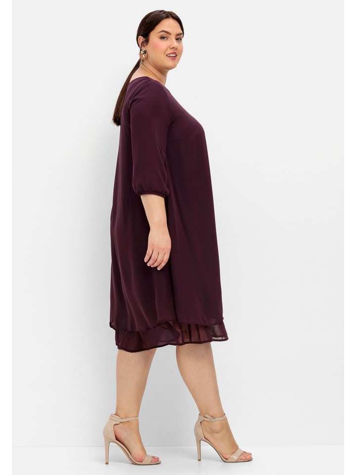 sheego Kleid in burgund günstig kaufen