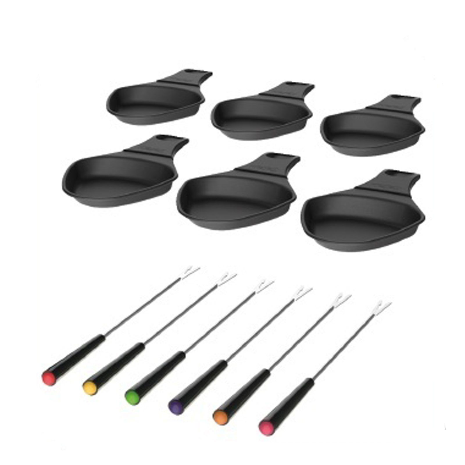 Tefal Raclette RE 12C8, Spülmaschinenfest, Kompaktes Fondue-Set