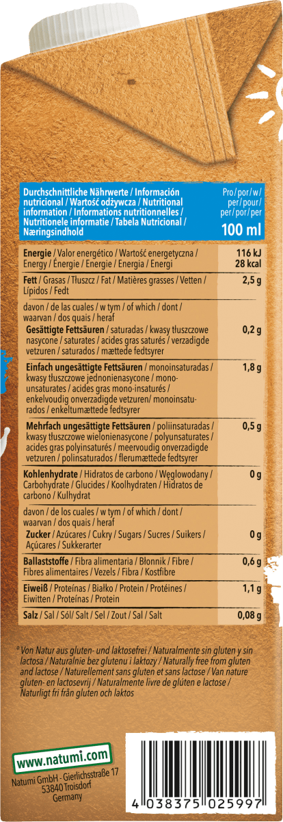Mandeldrink, ungesüßt, 1 l