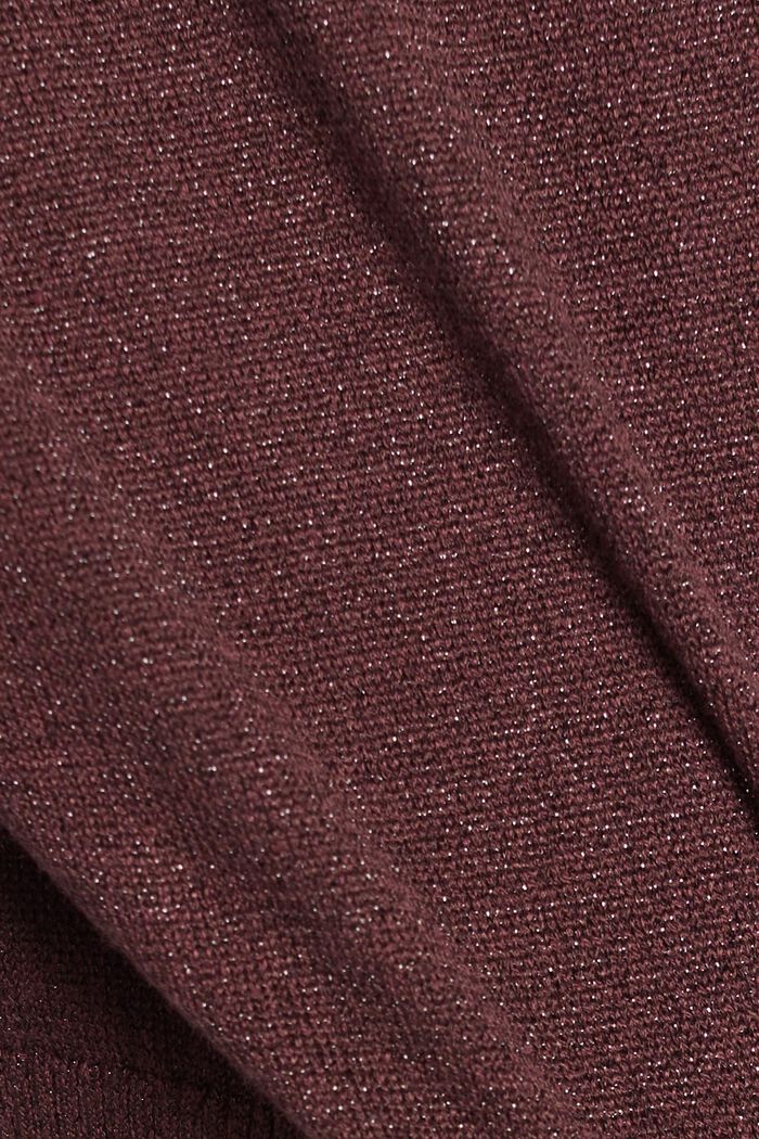 Kurzer Cardigan mit V-Ausschnitt und Glitzer-Effekt