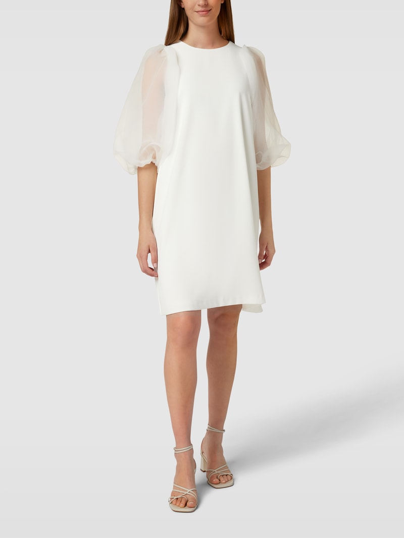 Cocktailkleid mit Ballonärmeln in offwhite