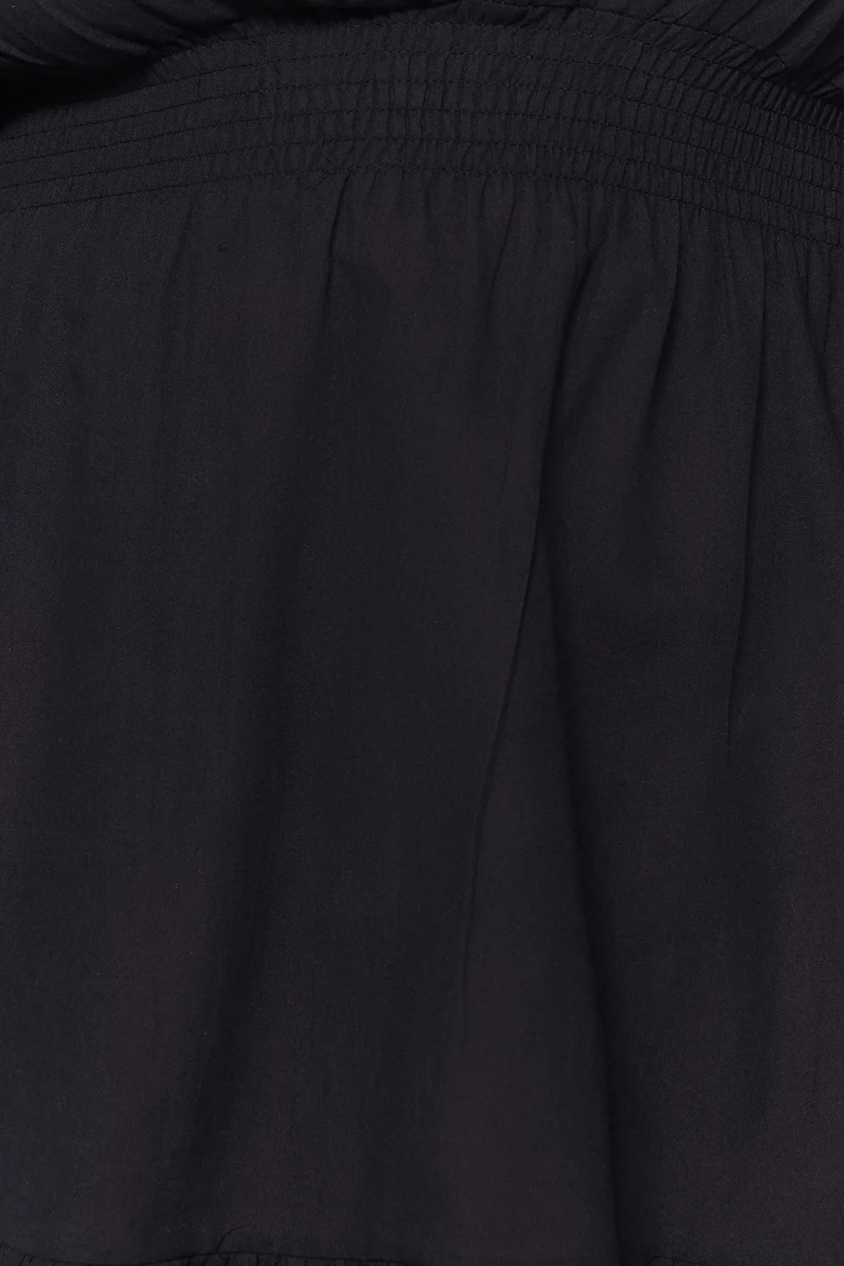 Trendyol Curve  Schwarzes zweireihiges Strandkleid mit gewebtem Kragen TBBSS23AH00164