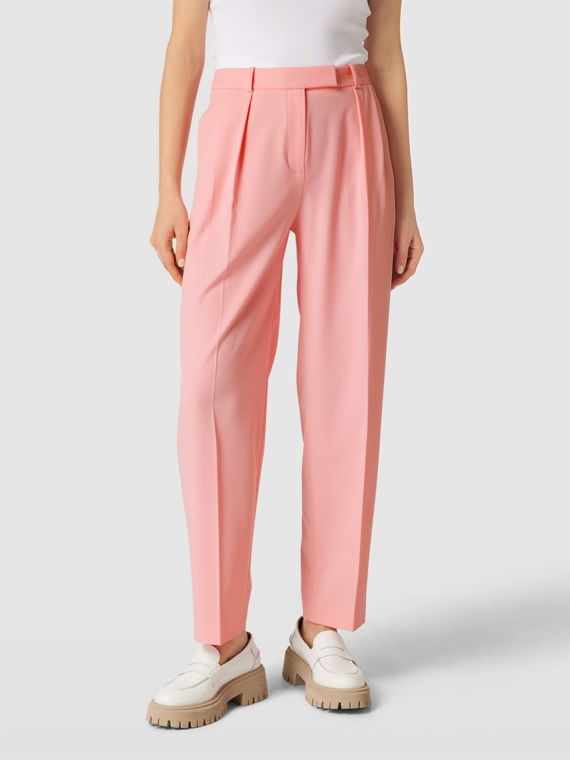 Hose mit fixierten Bundfalten Modell 'Hanifa' in rosa