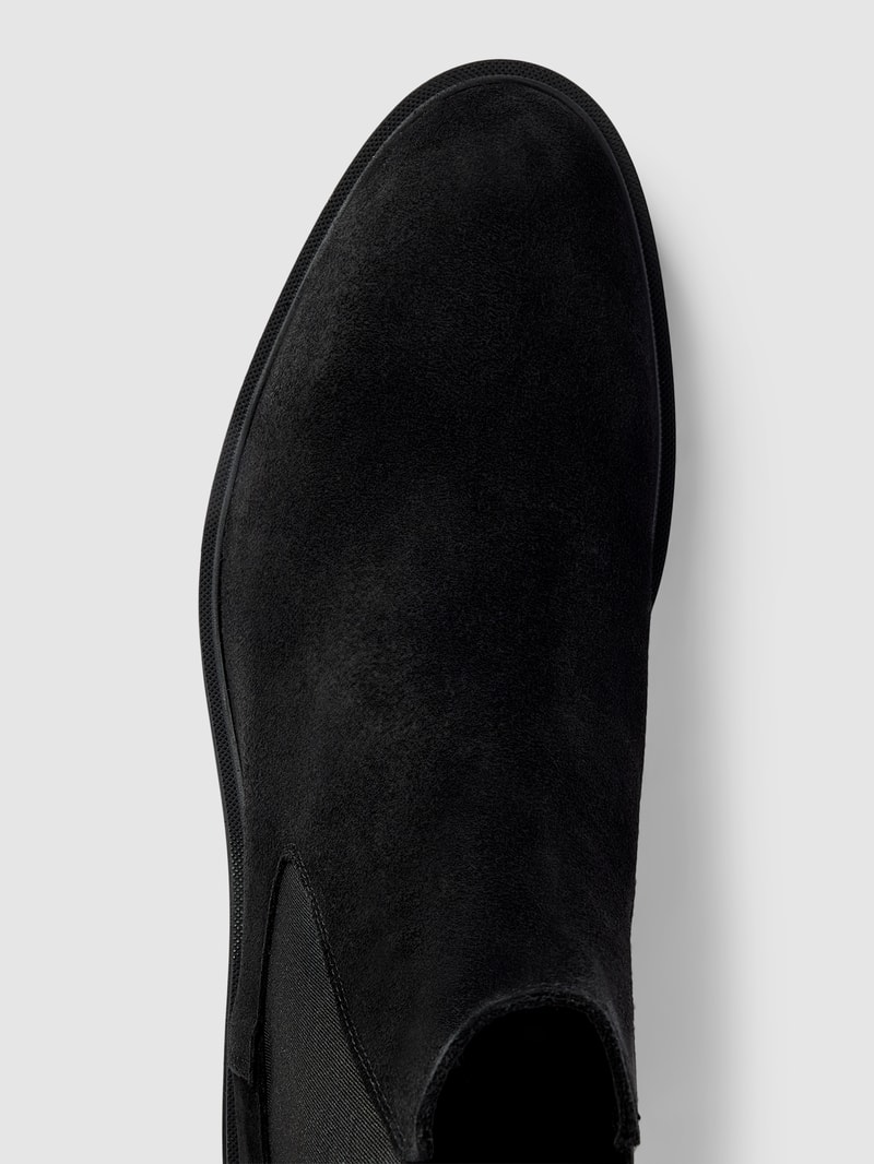 Chelsea Boots mit Label-Details Modell 'Calev' in schwarz