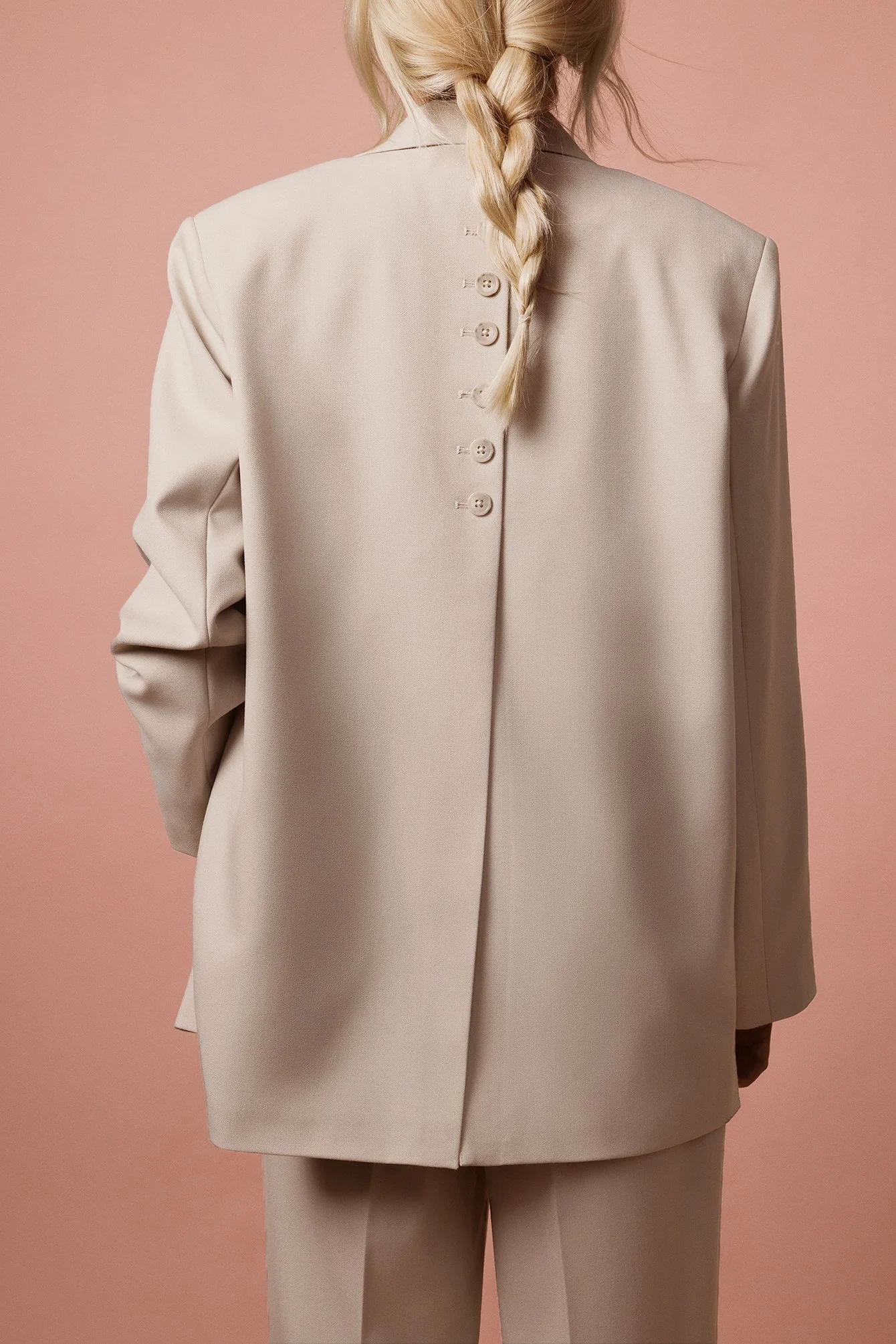 Oversize-Blazer aus Melange