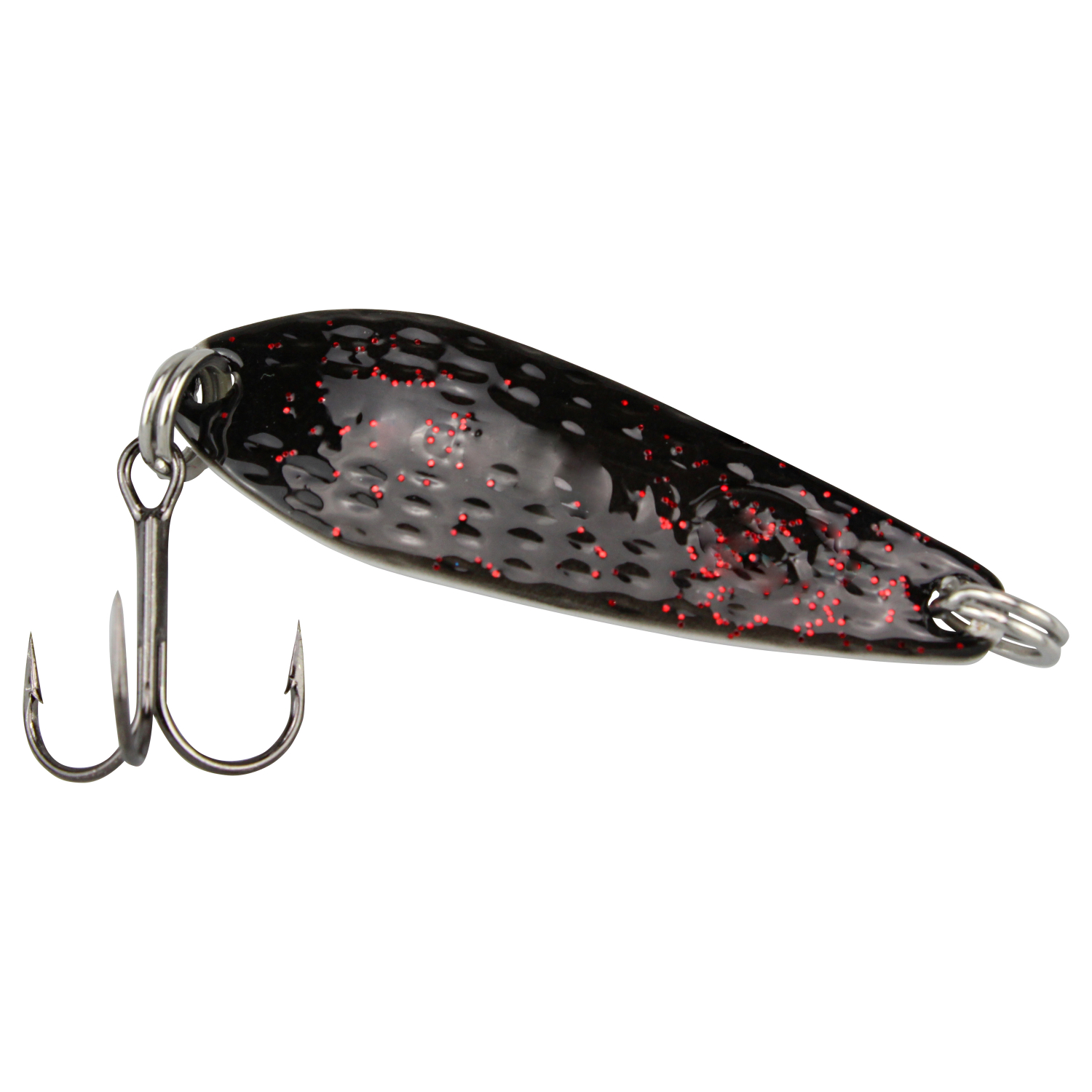 FTM Trout Spoon Omura Lachs (5,0 g, Schwarz Glitter/Weiß UV)