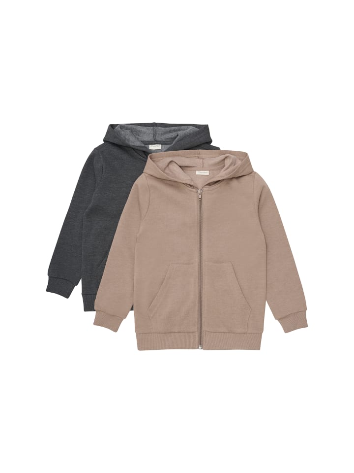 Minymo Kapuzensweatjacke in Braun günstig kaufen