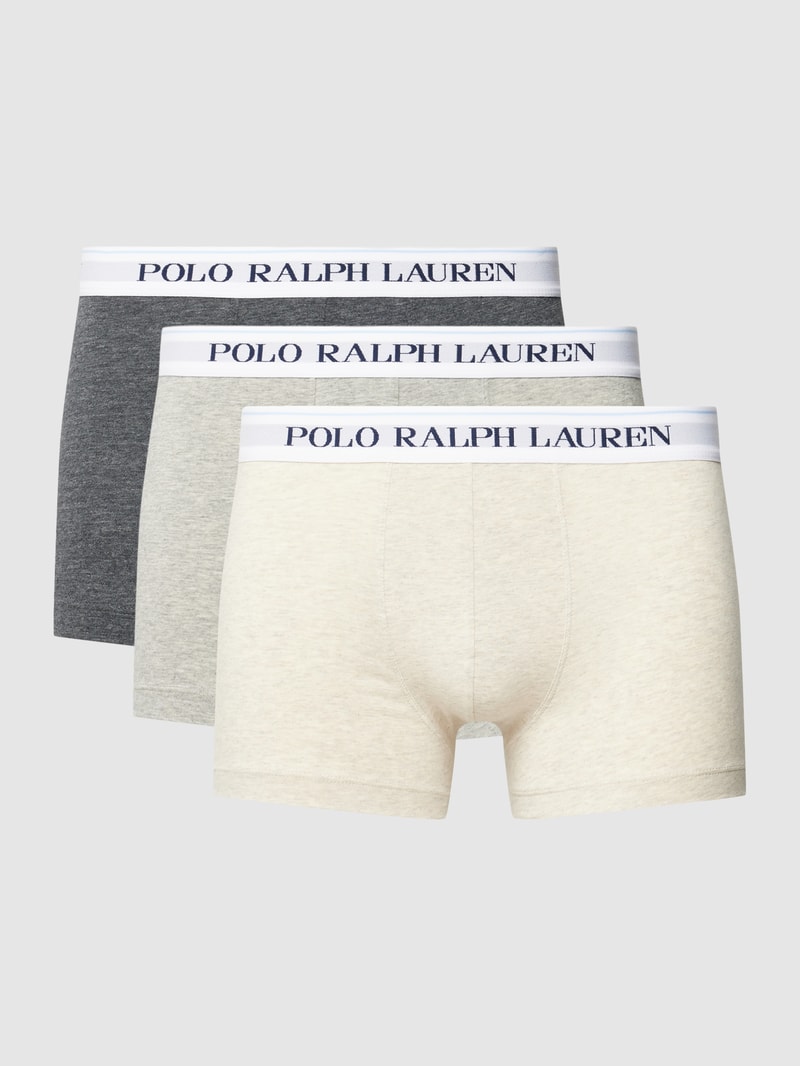 Trunks mit elastischem Logo-Bund im 3er-Pack in hellgrau
