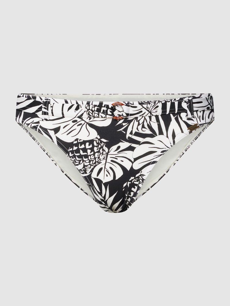 Bikini-Slip mit Animal-Print Modell 'DITA' in schwarz