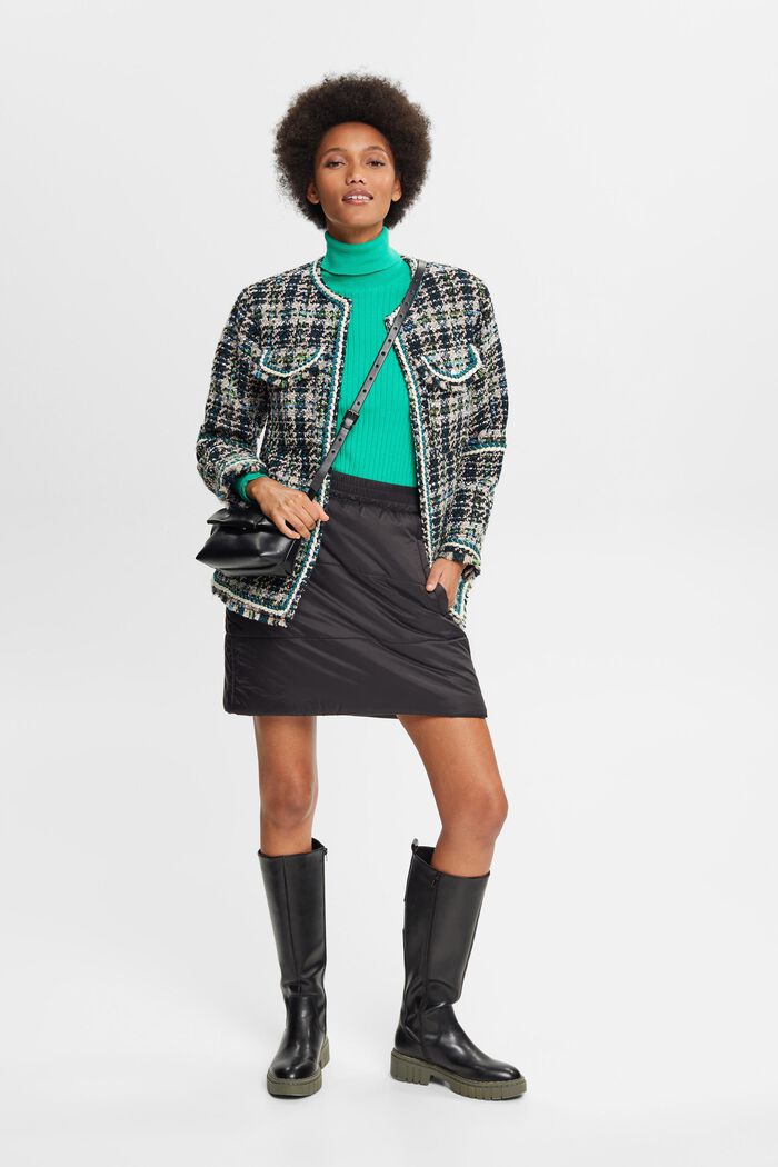 Mehrfarbige Bouclé-Jacke