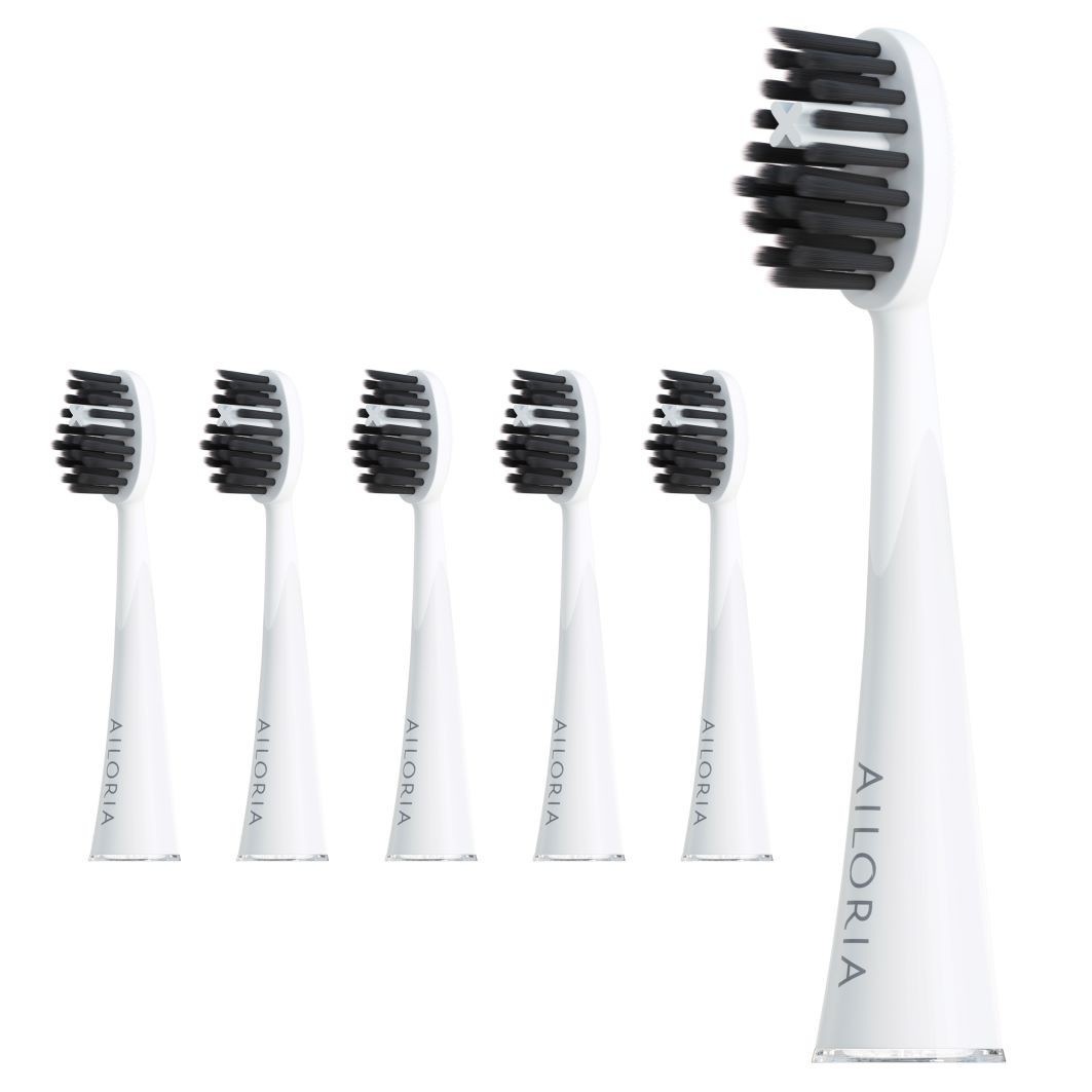 Charcoal Ersatzbürstenköpfe Weiß 6er Set