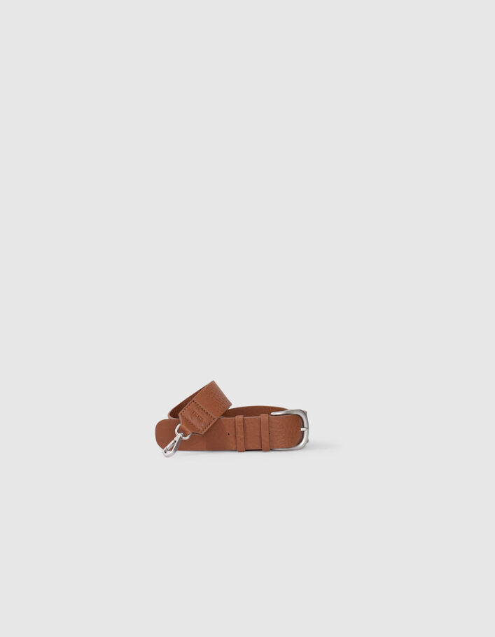 La bandoulière 111 en cuir d'agneau bubble camel femme