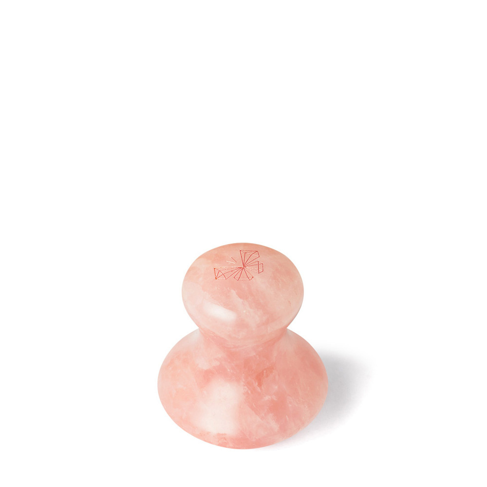 crystallove CRYSTALLOVE Rose quartz mushroom gua sha