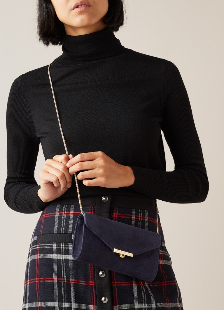 LKBennett Lucy suede clutch