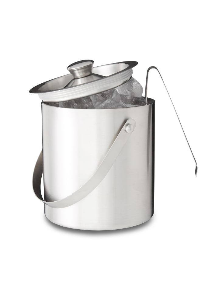 relaxdays Eisbehälter mit Eiszange in Silber - 1,5 Liter günstig kaufen onesize