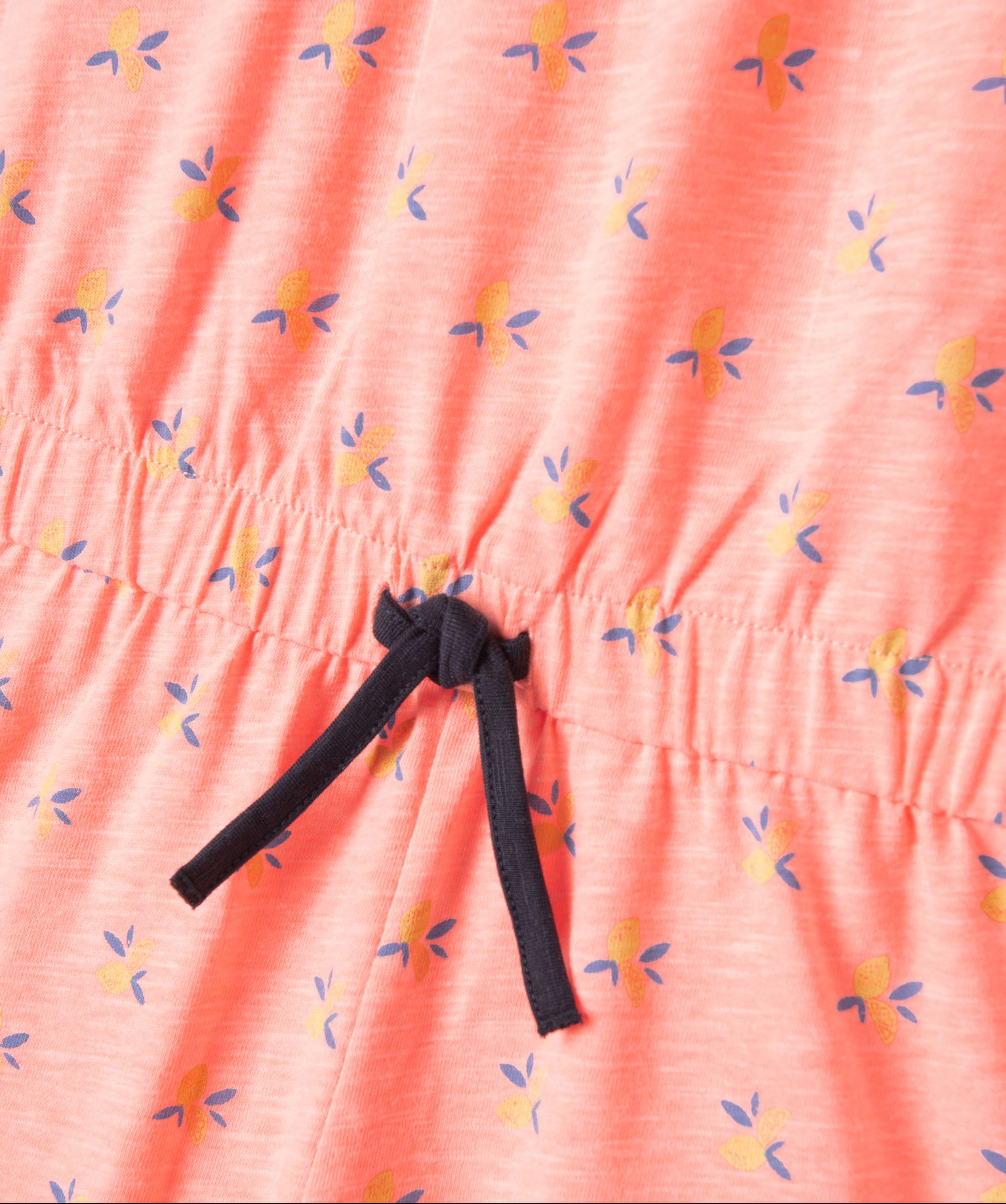 Combishort fille à manches courtes avec col et taille élas... orange | GEMO