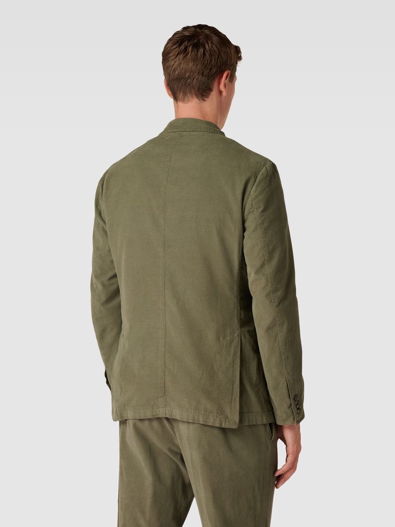 Slim Fit Anzug aus Cord in khaki