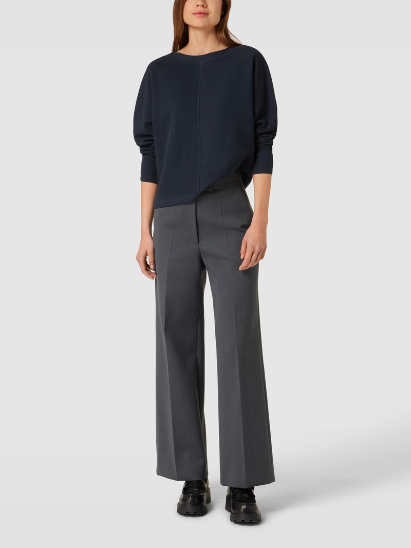 Sweatshirt mit Feinripp Modell 'Gadna' in blau
