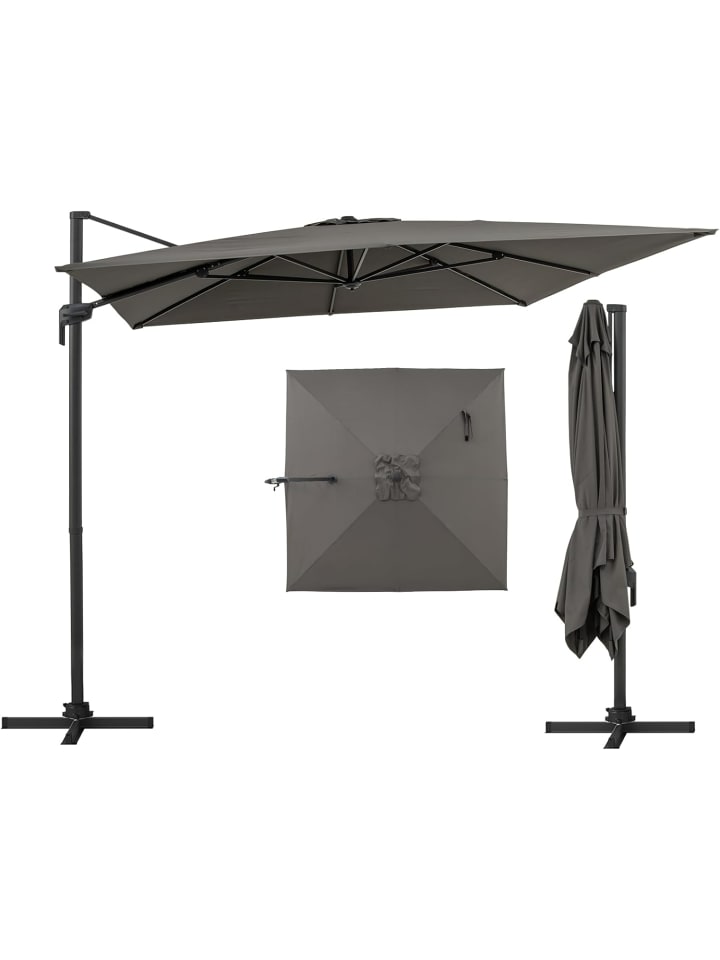 COSTWAY Sonnenschirm 300 x 300 cm in Grau günstig kaufen onesize